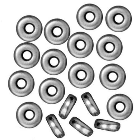 - Rhodium Plated Lead-Free Pewter Disk Heishi Spacer Beads 4mm (50)
