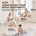 thumbnail image 6 of Portable Standing Fan, Rechargeable Oscillating Floor Fan with Remote, 10'' Quiet Pedestal Floor Fan with Remote Control, Foldable Small Desk Fans for Bedroom, Office, Camping, Travel, 6 of 9