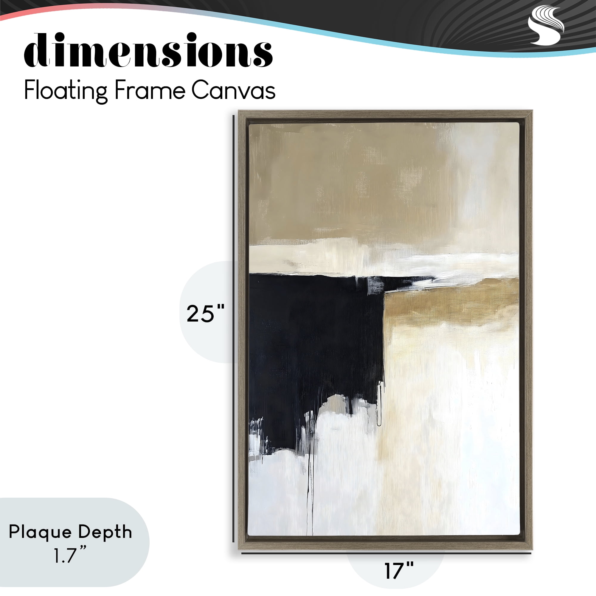 Stupell Industries Desert Shades Muted Neutrals Brown Framed Floater Canvas Wall Art, design by Gina Kelly