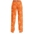 thumbnail image 5 of Satingcolo Halloween Pants for Women Lounge Pajamas Bottom Cute Pjs Fall Active Joggers Halloween Themed Print Pajamas pants, 5 of 8