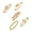 Gold, variant on Women's Gold Tone Faux Crystal Ring Set, 5-Piece