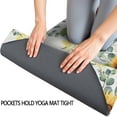 thumbnail image 3 of White Sunflower Green Leaf Pattern Hot Yoga Mat Towel Non Slip for Hot Yoga - Quick-Drying Yoga Mat Cover with 4 Corner Pockets with Travel Bag - Hot Yoga Towel Non Slip 70"x26", 3 of 6
