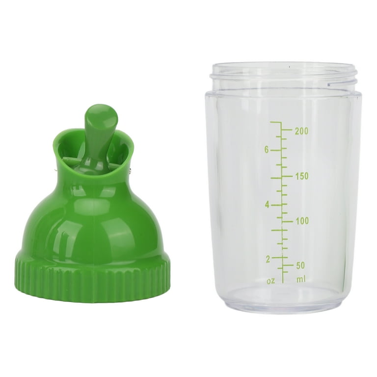 Salad Dressing Shaker, Durable Easy to Operate Prevent Leakage Salad Dressing Container with Lid for Kitchen White,Black,Green