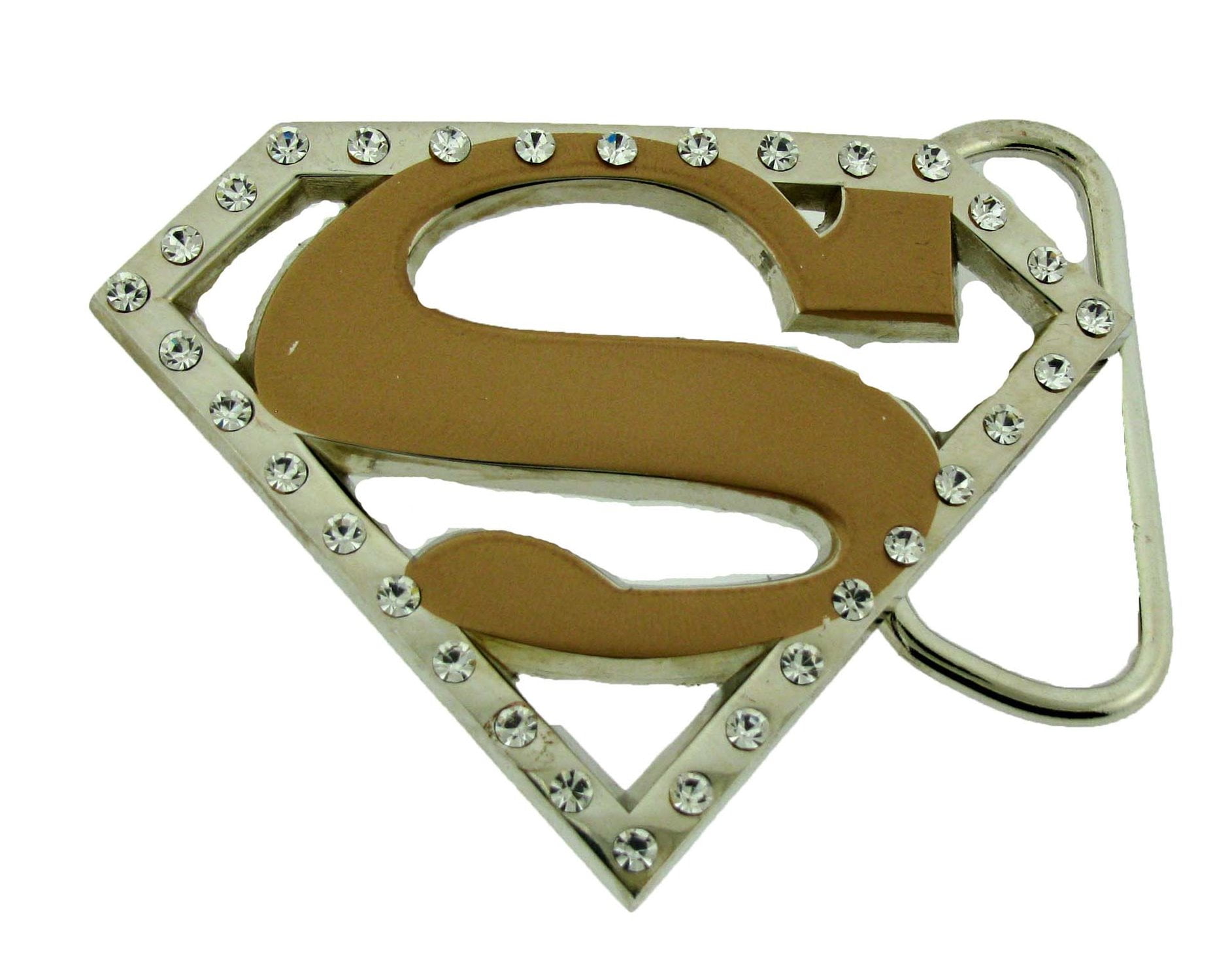 Superman Belt Buckle US American Superhero Original Costume Gold New