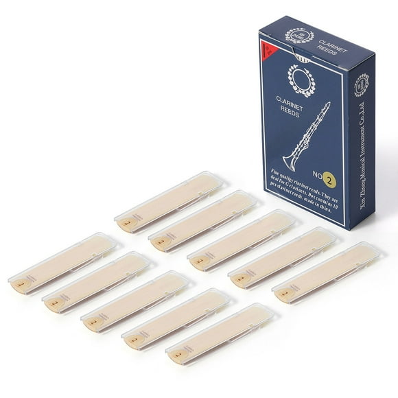 10 Pcs Accessoires d'Instrument Clarinette Dureté-2,0,10 x Roseaux