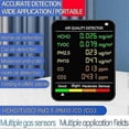 thumbnail image 3 of 6 in 1 PM2.5 PM10 HCHO TVOC CO CO2 Air Quality Detector CO CO2 compatible withmaldehyde Monitor Home, 3 of 5