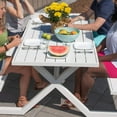 thumbnail image 5 of Vivere Banquet Deluxe 8-seat Picnic Table - White, 5 of 6