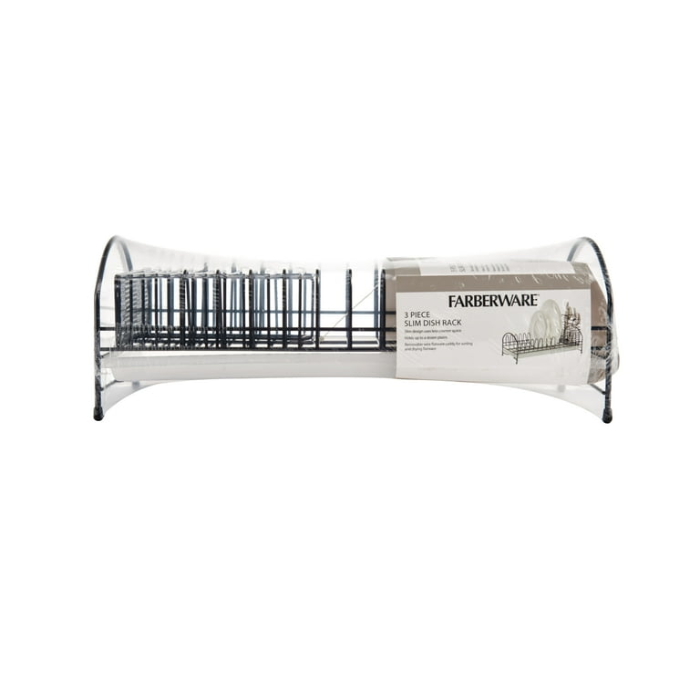 Farberware Classic Full Dishrack, 3-Piece, Gray