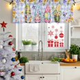 thumbnail image 5 of 2 Pack Valances for Window, Easter Short Curtains for Kitchen Bedroom Living Room, Watercolor Gnomes Eggs Flowers Butterflies Purple Plaid Small Window Treatment Valance Drapes 54 x 18 Inch, 5 of 8