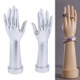 thumbnail image 3 of 1 par de accesorios de exhibición de maniquí de mano para mujer, accesorios de modelo de maniquí de mano - plata shamjiam Maniquí femenino de mano adulta, 3 of 8