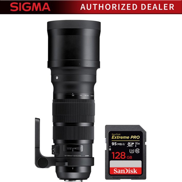 New Sigma 1 300mm F2 8 Dg Os Hsm Telephoto Zoom Lens For Nikon 137 306 Sandisk Extreme Pro Sdxc 128gb Uhs 1 Memory Card Walmart Com Walmart Com
