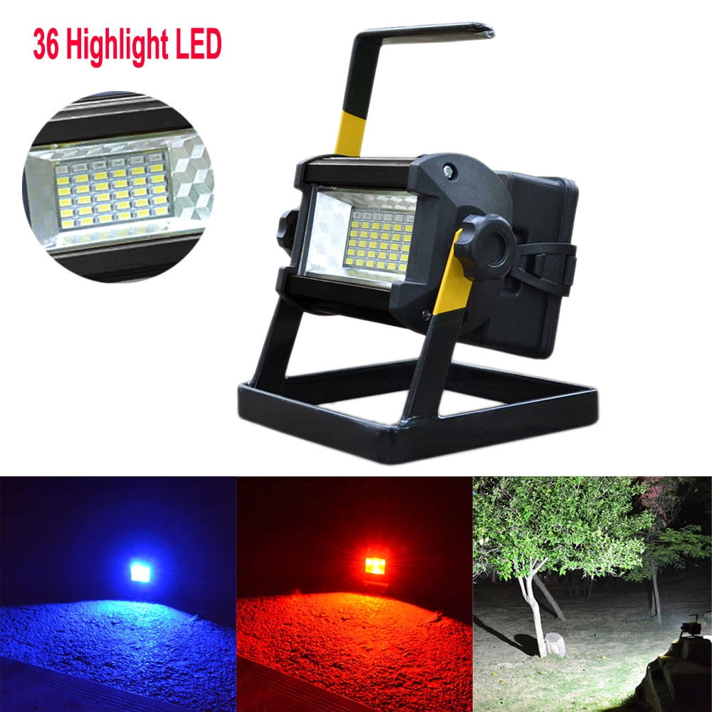 2 pcs 50W 36 LED Portable Outdoor Camping Rechargeable Flood Light Work Lamp NEW 