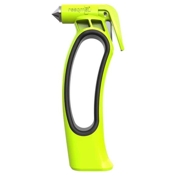 Martillo de Seguridad Resqhammer Amarillo con Cortador de Cinturón y Rompeventanas