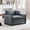 Grey, variant on YWEN 46" Oversized Corduroy Modular Sectional Single Sofa with High-Density Foam Cushions, Removable Armrests, Upholstered Retro 1-Seater Lounge Accent Chair with 1 Pillow, for Living Room