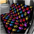 thumbnail image 3 of KUIFORTI Colorful Paws Auto Seat Covers 14 Pieces with Car Seat Belt Pad Cover Steering Wheel Cover Auto Center Console Pad Headrest Covers for Cars Nonslip for Most Cars, 3 of 7