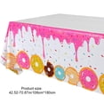 thumbnail image 3 of vlrwzc Donut Theme Reusable Picnic Table Cover Rectangle Party Tablecloth, 3 of 7