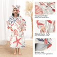 thumbnail image 3 of FORMRS Wearable Blanket Hoodie with Sleeves for Kids Cozy Flannel Sweatshirt, Starfish Seashell, 3 of 7