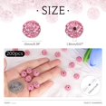 thumbnail image 2 of Perlas TINKRSTUFF con diamantes de imitación rosas, 200 unidades, 1 cm, 5 m, línea, 2 of 6