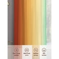 thumbnail image 5 of Colorful Ombre Sheer Curtains 72 Inch Length 2 Panels Set, Abstract Modern Art Aesthetics Voile Window Treatment Rod Pocket Curtains Sheers Drapes for Bedroom/Living Room/Kitchen 52"x72"x2, 5 of 7