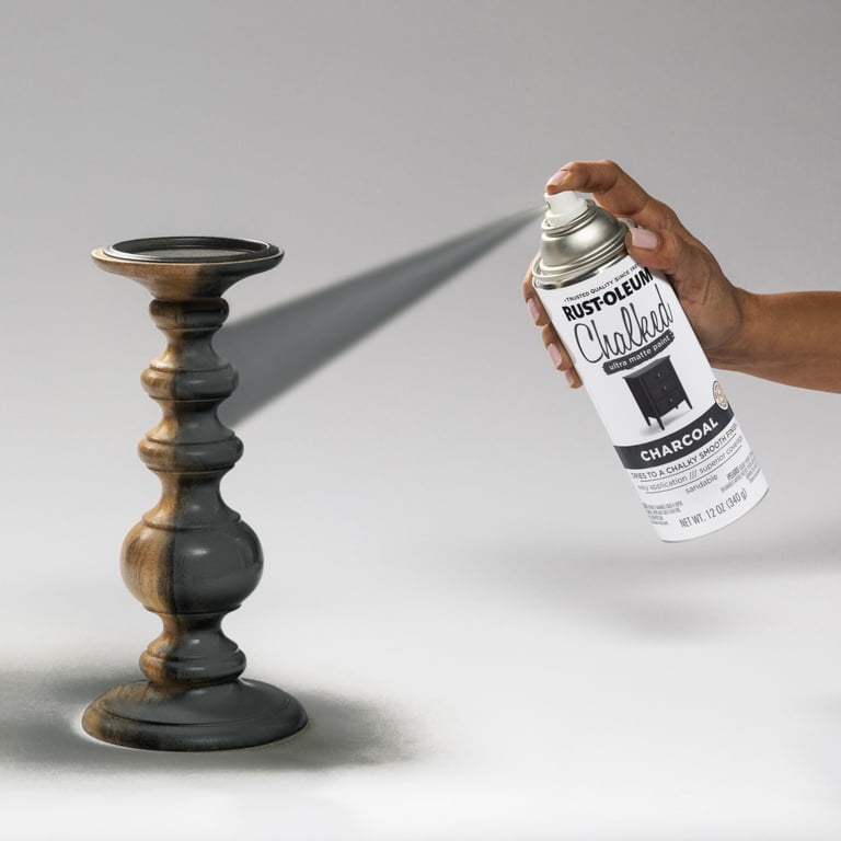 Rust-Oleum Chalked Ultra Matte Spray Paint, Charcoal, 12 oz photo 4