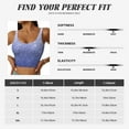 thumbnail image 5 of Daiia Glittering Blue Purple Printed Women's Sports Bra, Breathable Activewear Bra with U-Back Design and Removable Pads, Comfortable and Supportive for Yoga, Workout-Medium, 5 of 8