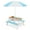 Blue, variant on Costway 3-in-1 Kids Picnic Table Wooden Outdoor Sand & Water Table with Umbrella Play Boxes Green