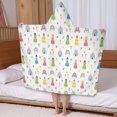 thumbnail image 5 of Colorful Princess Castle Pattern Hooded Bath Towel，50"x30" for Ages 3 To 12 Kids, Quick Dry Lightweight Soft Microfiber Hood Beach Towel Cover Up for Kids, 5 of 7