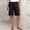 Black women elastic waist bermuda shorts a1, variant on Women Casual Elastic Waist Bermuda Shorts Solid Loose Flowy Summer Beach Vacation Short Pants, Gray M