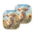 thumbnail image 3 of KUIFORTI Highland Cow Sun Shade for Car Windshield, Sunflower Butterfly Print Car Window Shades for Front Window, Sun Blocker for Car Sedans SUV Truck, Protect Your Vehicle from UV Heat, 3 of 5