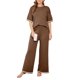 thumbnail image 1 of Lucakuins - Conjuntos informales de 2 piezas para mujer, manga larga, cuello redondo, pantalones de pierna ancha, conjuntos de ropa de calle Lucakuins  moda, 1 of 8