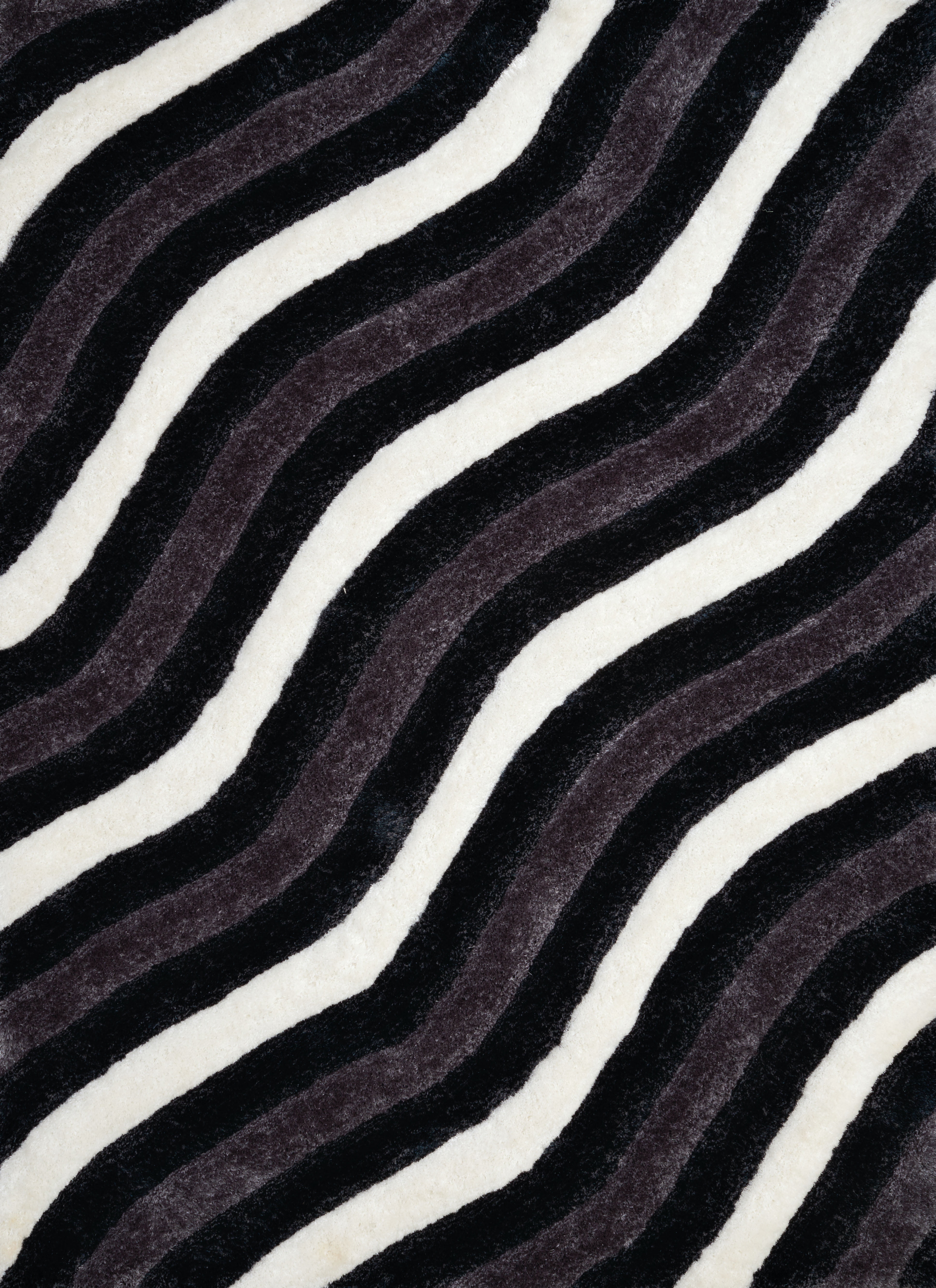 United Weavers Veria Mekan Shag Abstract Area Rug, Black, 7'10" X 10'6"