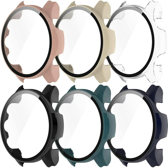 For Garmin Forerunner 255/Garmin Forerunner 255S Screen Protector Hard PC Full Cover Tempered Glass Case