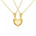 thumbnail image 4 of HOOUN 2 Pcs Simple Trendy Magnetic Couple Necklace Friendship Heart Pendant Necklace@-A6, 4 of 9