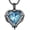Black-03-Mar.AquamarineLight Blue Birthstone, variant on Winged Heart Crystal Pendant Necklace, Black Plated Gothic Heart Necklace with Multi-Color Gemstones, Women’s Romantic Jewelry Gift