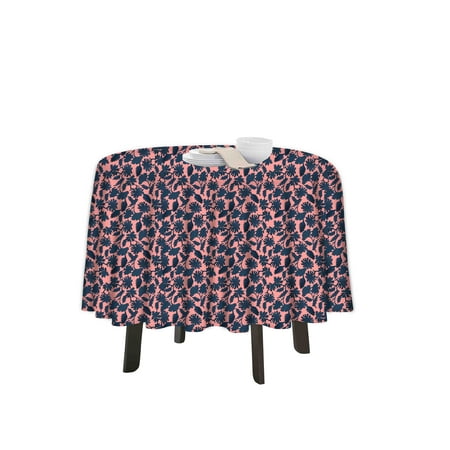 

eloria Floral Printed Round Table Cloth Resistant Washable Decorative Table Cover for Dining Table