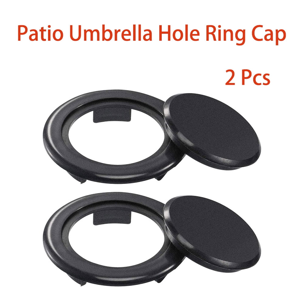 JINGT 2" Patio Table Umbrella Hole Ring Cap Set Deck and Plug for