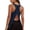 A76-Navy, variant on Womens Athletic Sleeveless Tank Tops Cross Split Back Workout Shirts Breathable Tops