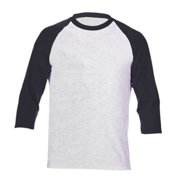 Mens Shirts 3/4 Sleeve Crew Neck Shirts Loose Fit Black T-Shirts Mens Fashion Clothing