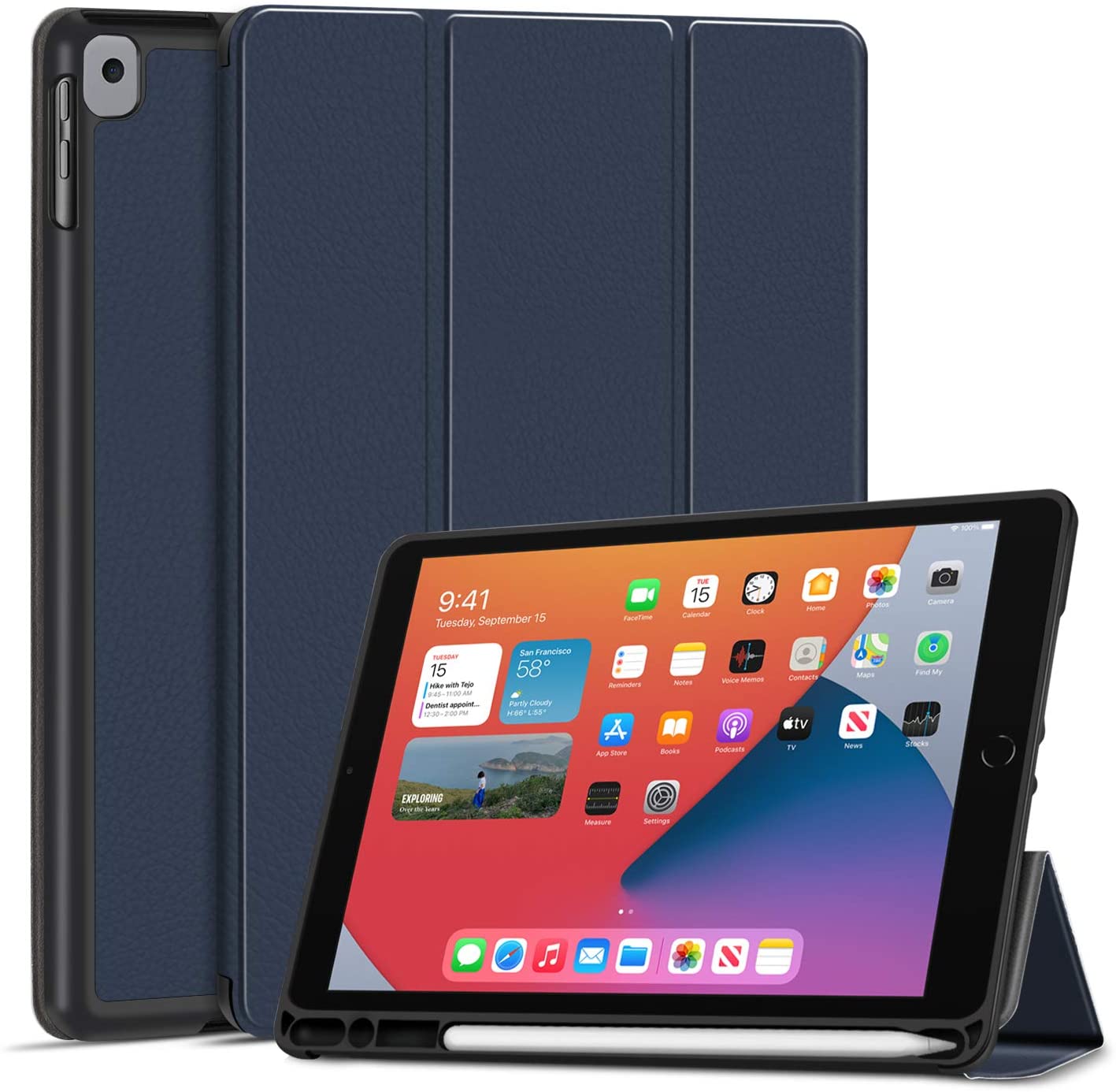 ipad 7 cover with pencil holder