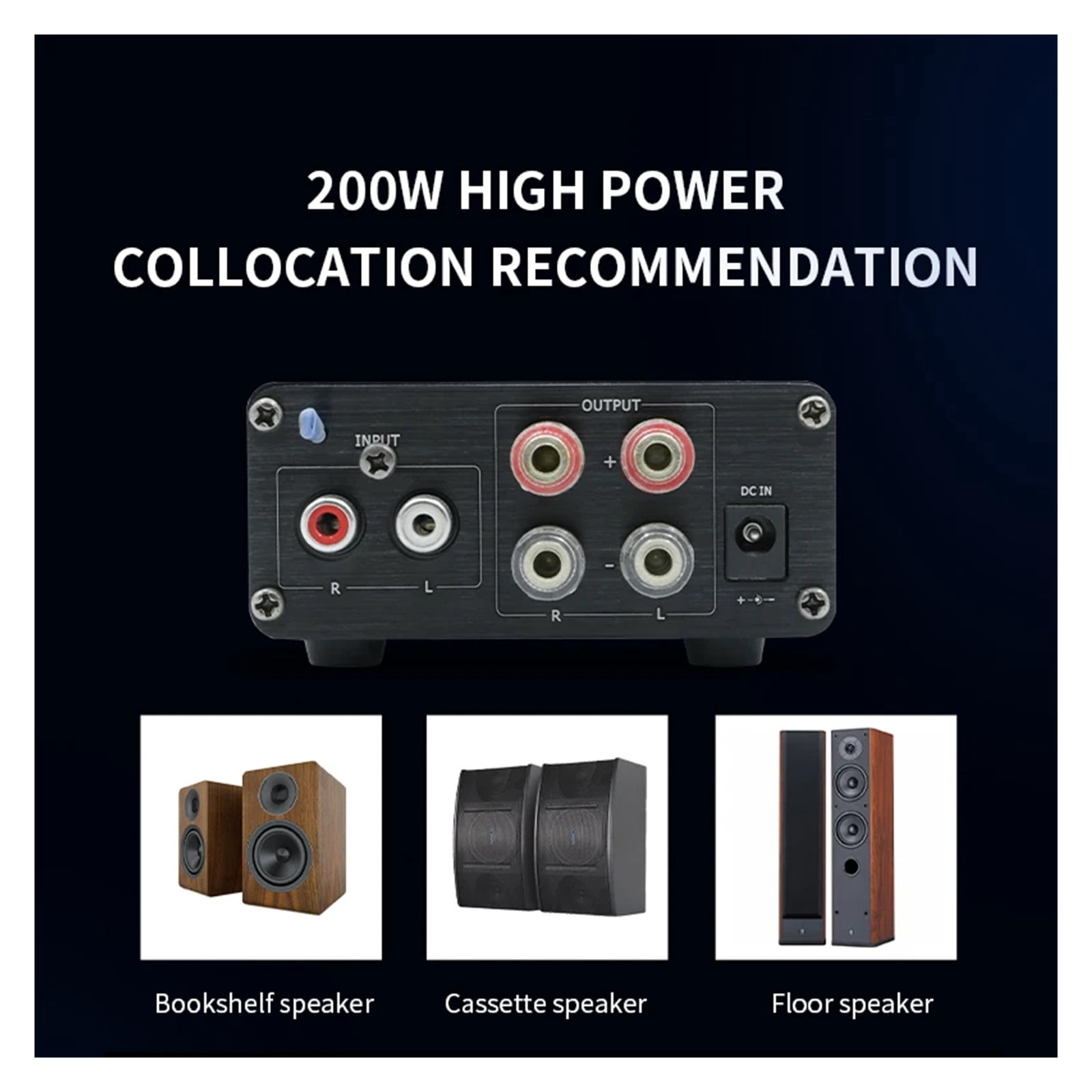 E320 TPA3116 Bluetooth Sound Power Amplifier 100W X2 Mini HiFi Stereo Class D Amp Bass Treble For Home Theater