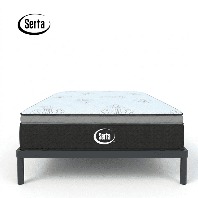 Colchon Matrimonial Serta Kool Memory Foam + Box Matrimonial Premium Metal