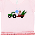 thumbnail image 3 of Inktastic Plaid Christmas Tractor With Cute Reindeer Gift Toddler Girl Dress, 3 of 4