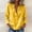 Yellow, variant on ClodeEU Women's Collared V Neck Henley Button Long Sleeve Blouse,Casual Loose Fit Shirt Green,Women's Plus L