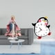 thumbnail image 2 of Adorno de pingüino acrílico independiente para mesa, con reloj de pared de madera. Ideal para el hogar, festivales, dormitorio y libros multifuncional, 2 of 8