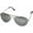 Silver Frame, variant on Kid Size Aviator Sunglasses with Silver Mirror Lens