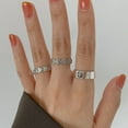 thumbnail image 2 of Vintage Adjustable Daisy Ring: Thai Silver Geometric Floral Jewelry for Women, 2 of 5
