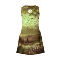 thumbnail image 5 of Vestido de Verano para las Mujeres Impresión de la Moda Bolsillo sin Mangas Cuello en V, Vestido Casual para la Playa Y Diario, 5 of 5