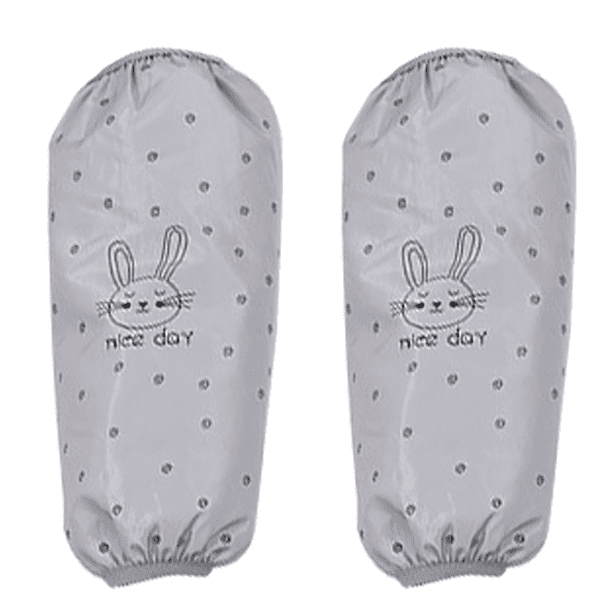 2 Pares de Mangas de Cocina Antigrasa Cartoon - Gris Conejo Adepaton CPB-DE-WX577-6