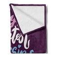 thumbnail image 2 of Saying Soft Flannel Fleece Throw Blanket, My Greatest Blessings Call Me Mom Message on Purple Toned Background, Cozy Plush for Indoor and Outdoor Use, 50" x 70", Purple Blue and Cream, by Ambesonne, 2 of 5