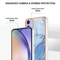 thumbnail image 3 of Nalacover for Samsung Galaxy A15 Marble Pattern Slim Case Compatible with MagSafe Wireless Charging, Soft Silicone/TPU Shockproof Non-Yellowing Lightweight Protective Cover, Blue, 3 of 6